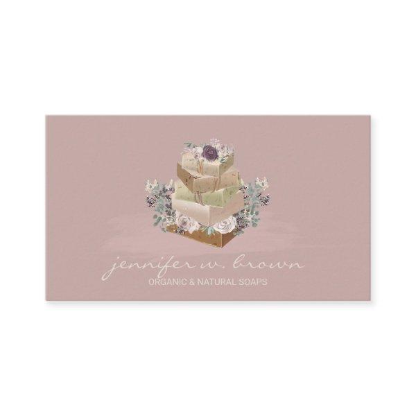 Pink Beige Floral Soap Making