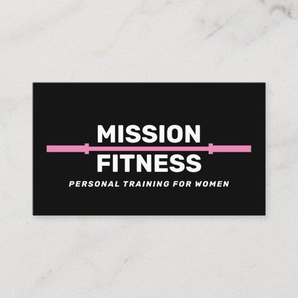 Pink Black Female Fitness Personal Trainer
