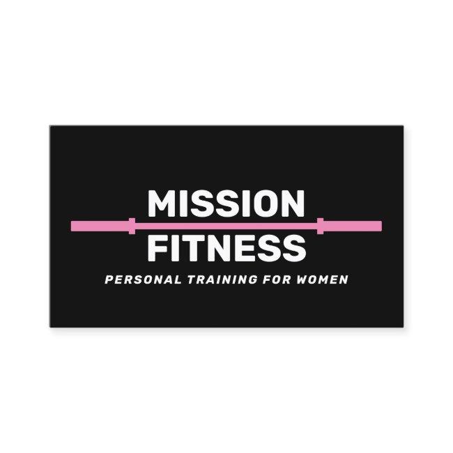 Pink Black Female Fitness Personal Trainer