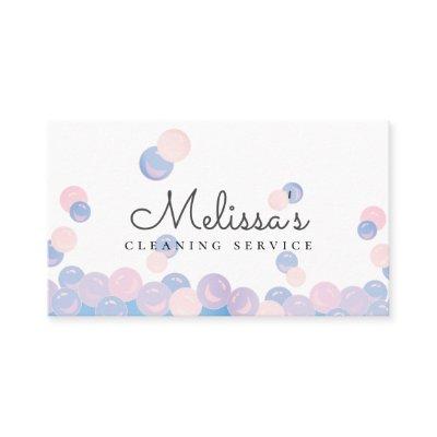 Pink & Blue Bubbles Home Cleaning Service Maid