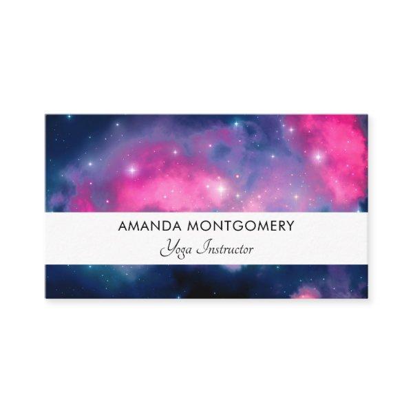 Pink & Blue Galaxy & Stars Abstract