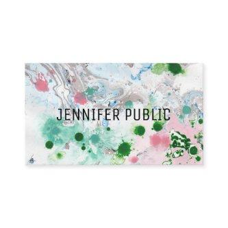 Pink Blue Green Trendy Abstract Elegant Template