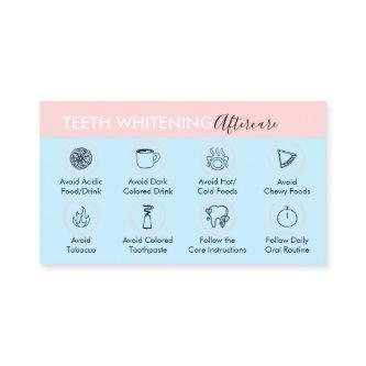 Pink Blue Pastel Teeth Whitening Aftercare Tips