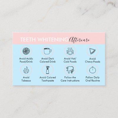 Pink Blue Pastel Teeth Whitening Aftercare Tips