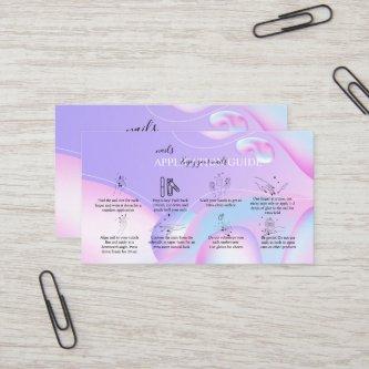 PINK & Blue Watercolor Holographic Design Beauty