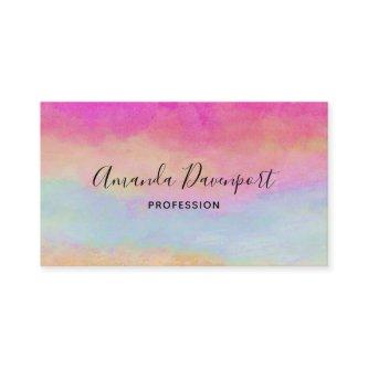 Pink Blue Yellow Rainbow Abstract Stripes
