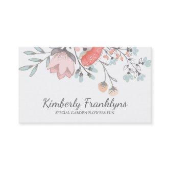 Pink Blush Floral Vintage Whimsical Garden