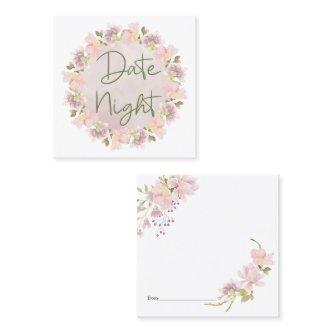 Pink Blush Magnolia Floral Date Night Card