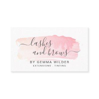 Pink Blush Watercolor Lash & Brow Services