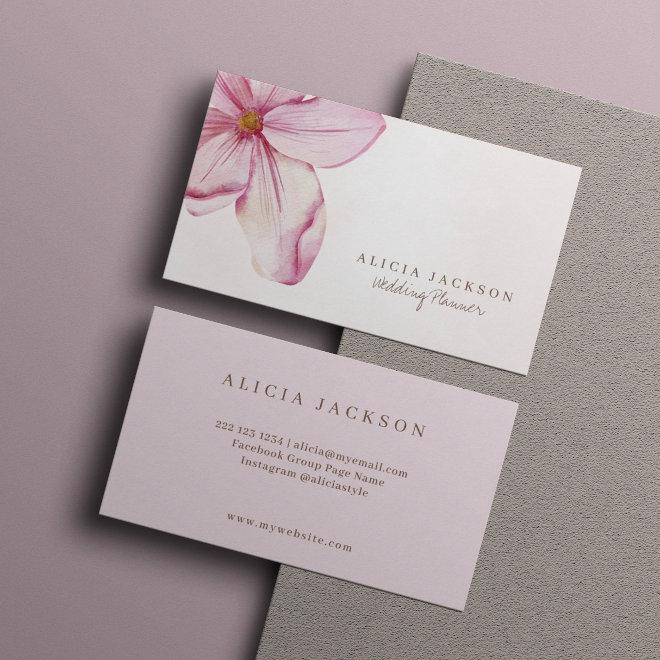 Pink blush watercolor petals wedding planner
