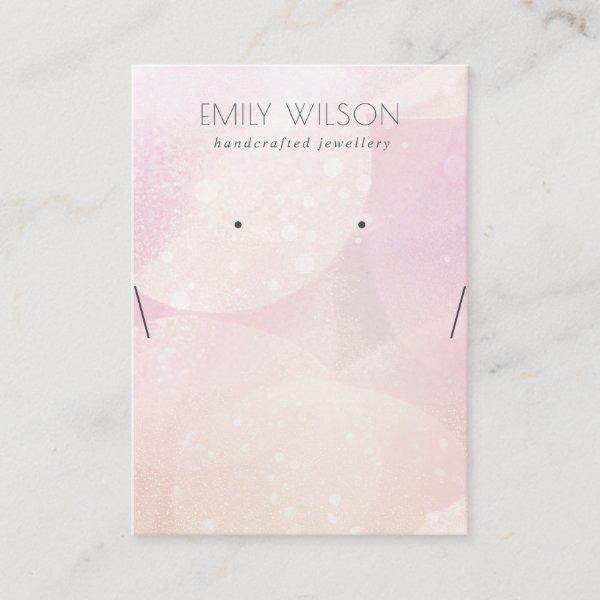Pink Bokeh Holographic Earring Necklace Display
