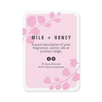 Pink Botanical Product Price List Cards