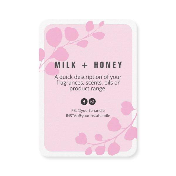 Pink Botanical Product Price List Cards