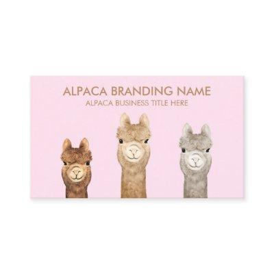 Pink Brown Alpaca Animal