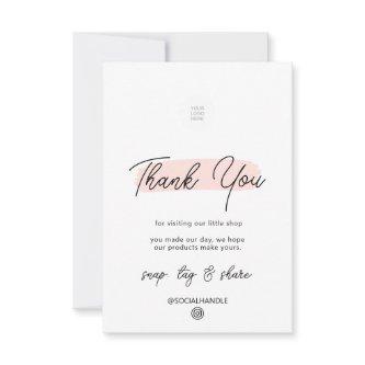 Pink Brush Stroke Thank You For Shopping