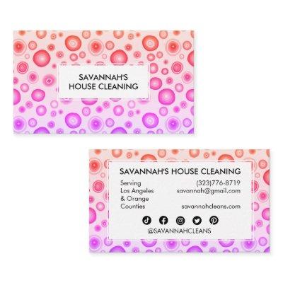 Pink Bubbles Minimalist House Cleaning Janitorial