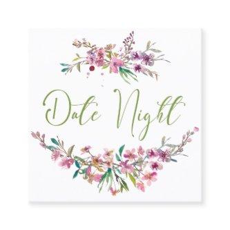 Pink Cherry Blossom Elegant Floral Date Night Card