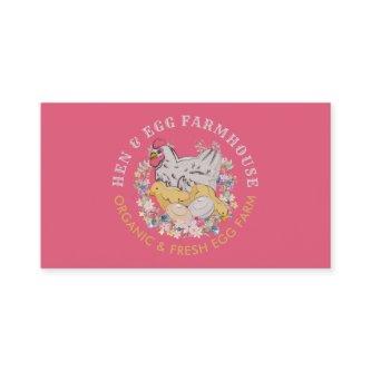 Pink Chicken Hen Egg Farmhouse