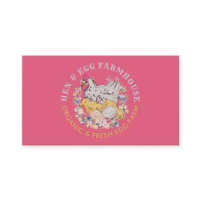 Pink Chicken Hen Egg Farmhouse