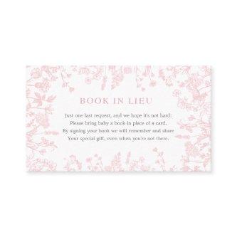 Pink Chinoiserie floral Book In Lieu, game