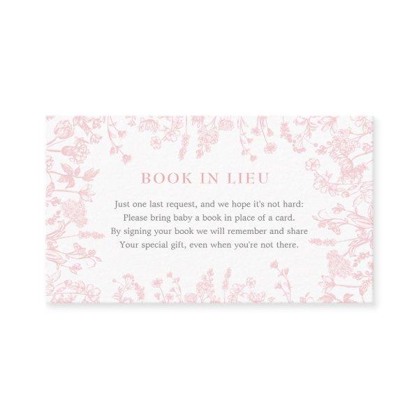 Pink Chinoiserie floral Book In Lieu, game