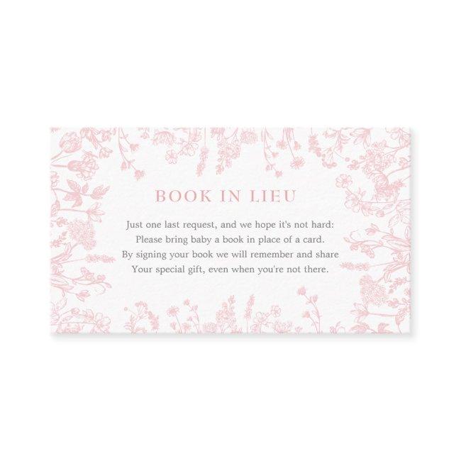 Pink Chinoiserie floral Book In Lieu, game