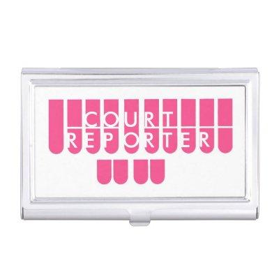 Pink colored court reporter  case
