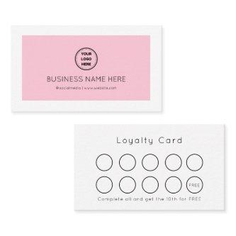 Pink Cotton Candy Pastel Modern, Minimalist  Loyalty Card