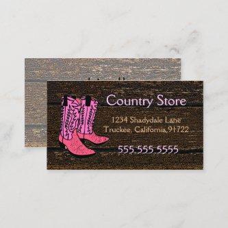 Pink Cowboy Boots Western Theme