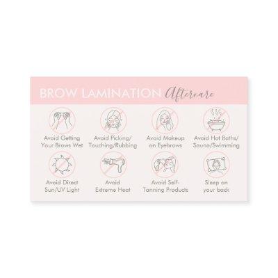 Pink Cream Eye Brow Lamination Aftercare Advice