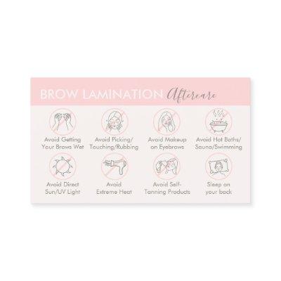 Pink Cream Eye Brow Lamination Aftercare Advice