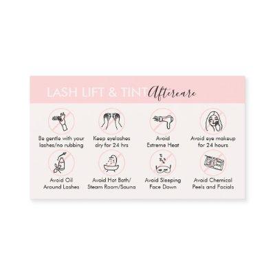 Pink Cream Lash Lift and Tint Aftercare Post