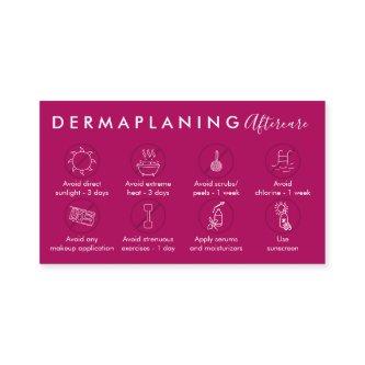 Pink Dark Dermaplaning Aftercare Post Instruction