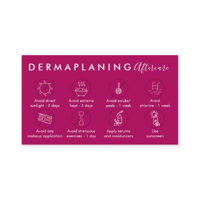 Pink Dark Dermaplaning Aftercare Post Instruction