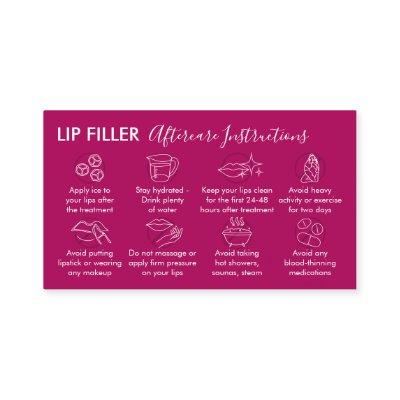 Pink Dark Lip Filler Aftercare Instructions