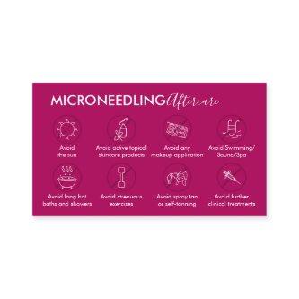 Pink Dark Microneedling Aftercare Post Instruction