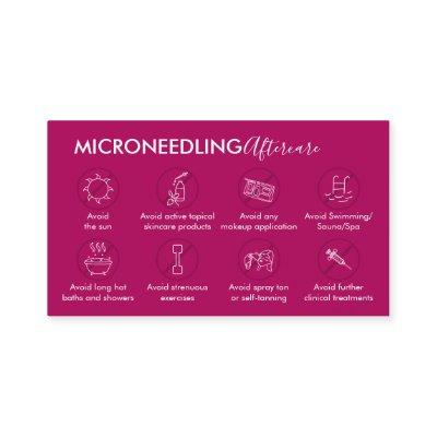 Pink Dark Microneedling Aftercare Post Instruction