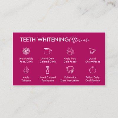 Pink Dark Teeth Whitening Aftercare Tips