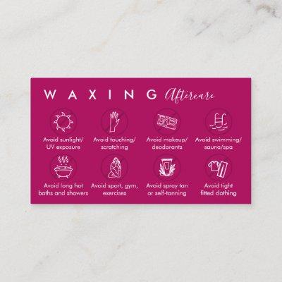 Pink Dark Waxing after care advices instructions