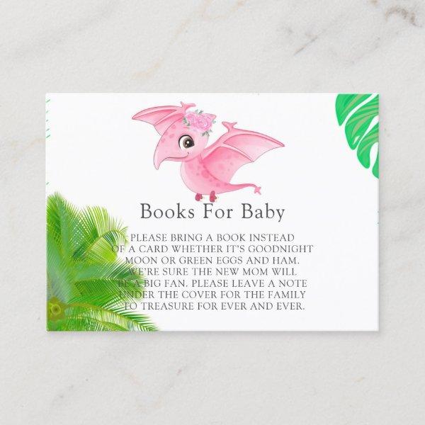 Pink Dinosaur Tropical Leaves Girl Books For Baby
