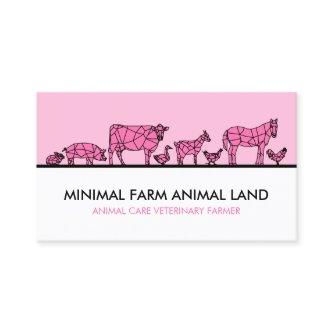 Pink Farm Duck Cow Goat Donkey Chicken Pig