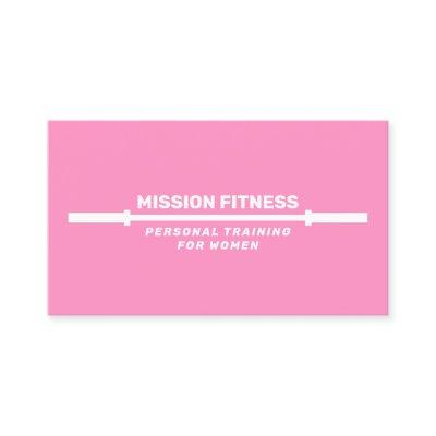 Pink Female Fitness Personal Trainer  Business