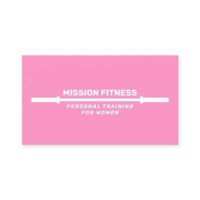 Pink Female Fitness Personal Trainer  Business