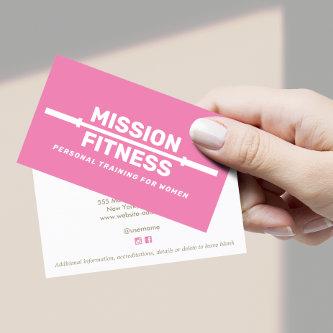 Pink Female Fitness Personal Trainer