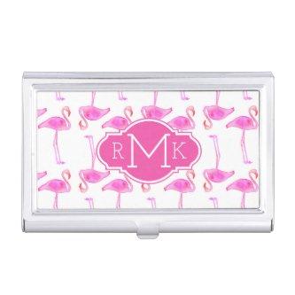 Pink Flamingo Pattern | Monogram  Case