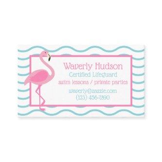 Pink Flamingo Personalized Business Contact Cards