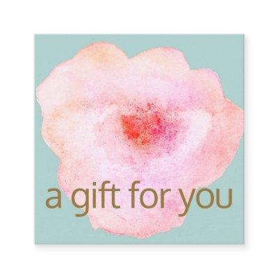 Pink Floral Watercolor Gift Certificate