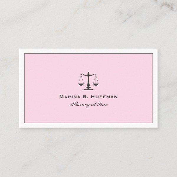 Pink Frame  Attorney  Justice Scale Professional