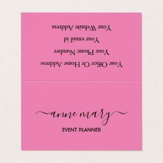 Pink Girly Trendy Calligraphy Event Planner Cool
