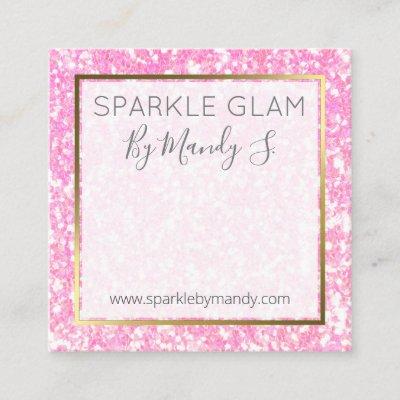 Pink Glitter Artisan Handmade Jewelry Display Card